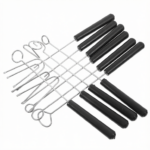 10Pcs Practical Design Candy Dipping Tools with Comfortable Handles for Fondue Use