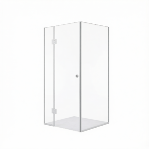 120x70cm Corner Frameless Shower Screen Wall Channel with SS Hinges for Modern Bathroom Style