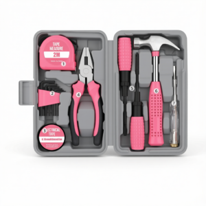 13-Piece Essential Household Tool Kit - Compact Home Repair & DIY Set with Storage Case