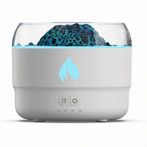 167 Simulation Volcano Diffuser & Humidifier - Smart Timer Ultrasonic Mister with Volcano Lava Crack Shell and Colorful Light