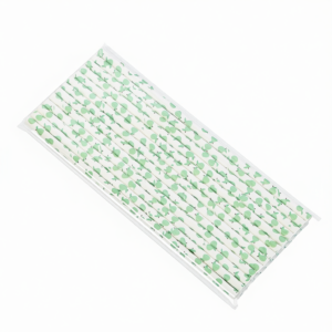 25 Stick Disposable Paper Straws Party Handmade Environmental Straw(Pear)