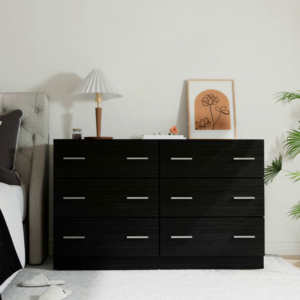 Artiss 6 Chest of Drawers - VEDA - Black in use