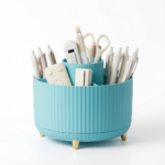 360 Degree Rotating Makeup Organizer Plastic Makeup Organizer 5 Compartment