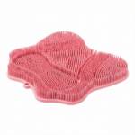 3D Butterfly Silicone Bath Massage Mat with Suction Cup & Dual-Zone Massage Bristles - Exfoliating Back Scrubber & Foot Deep Cleaner