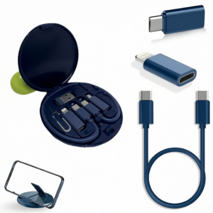 5-in-1 Cable Storage Box, Charging + Stand + Storage All-in-One, One Box Solves Your Travel Needs