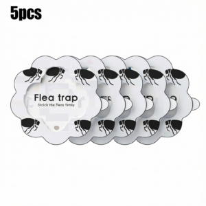 5PCS Flea Trap Stickers Sticky Fly Traps Pumpkin Shaped Flea Traps for Home Bedroom