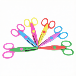 6 Pcs Decorative Edge Scissors, Plastic Design Safety Art Scissors, Creative Crafts Scissors Paper Scrapbooking Decorative Wave Lace Edge Cutters