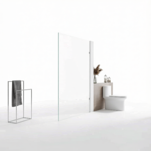 70x210cm Glass Shower Screen with U-Brackets and Square Pole