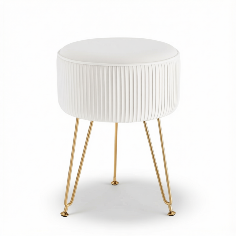 Artiss Ottoman Foot Stool Vanity Velvet Round Artiss Ottoman Foot Stool Vanity Velvet Round