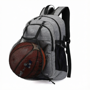 Basketball Backpack with Ball Net, 15.6 Inch Laptop Backpack, Backpack with Ball Net, Basketball Bag