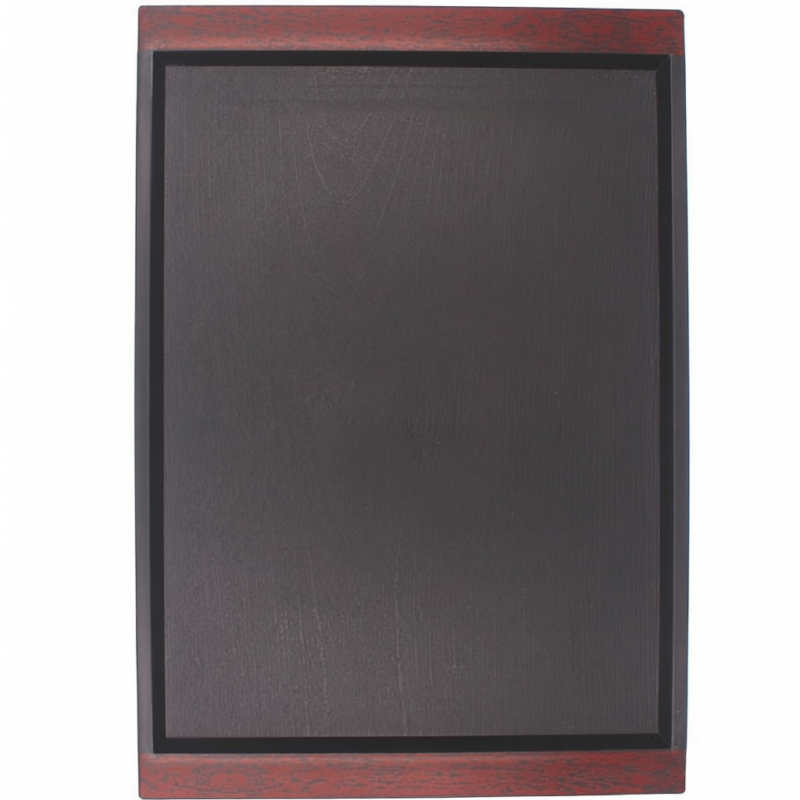 Black Multipurpose Tea Tray Household Coffee Serving Tray with Spill Proof Design