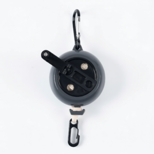 Black Portable Retractable Clothesline with Hand Crank set（10 fasteners + 20 clips + 1 storage bag） - 10m Heavy Duty Travel Laundry Line, Windproof Paracord Drying Rope for Camping Hotel Backpacking