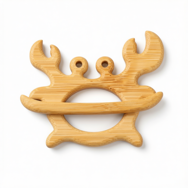 Brooch pin with woodenanimal pattern-Crab Brooch pin with woodenanimal pattern-Crab