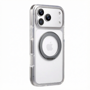 Clear MagSafe iPhone 17 Pro Max Case with 360° Rotating Ring Stand Edition