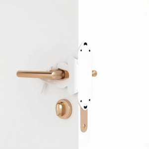 Door Muffler Pad - Little Bear Style - White