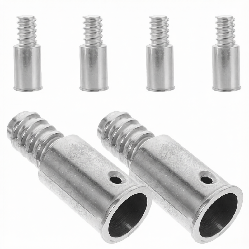 Durable Metal Thread Adapter for Mop and Broom Handles Easy Installation Durable Metal Thread Adapter for Mop and Broom Handles Easy Installation