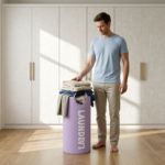Foldable Laundry Basket 95L Laundry Hamper Laundry Basket With Frame Soft