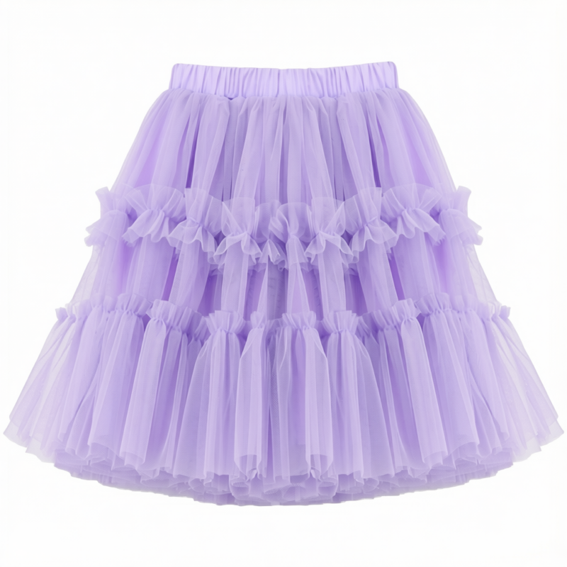 Girls Princess Skirt Polyester Ruffled Summer 110cm