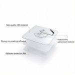 Kitchen bathroom hooks without nails paste door hooks strong hooks glue strong load-bearing walls nail-free Single bare galvanized hook