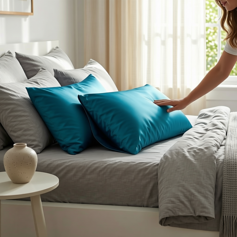 Pillowcase Polyester 60 Thread Count Solid Color 50*66cm【1 pack】