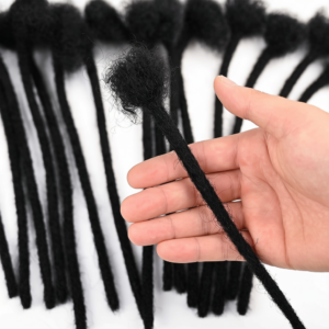 Real Human Hair Loc Extensions Black Dreadlocks Lightweight Comfortable Wear