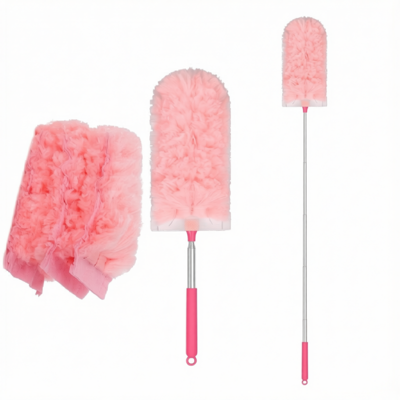 Telescopic Electrostatic Duster with 4-pack Replaceable Microfiber Head - Extendable 35-80cm Stainless Steel Handle, Non-Scratch Cleaning Brush for Home, Car, Keyboard, Ceiling Fans Telescopic Electrostatic Duster with 4-pack Replaceable Microfiber Head - Extendable 35-80cm Stainless Steel Handle, Non-Scratch Cleaning Brush for Home, Car, Keyboard, Ceiling Fans