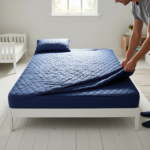 Waterproof Quilted Fitted Sheet Solid Color Toddler 1.8*2m single fitted sheet