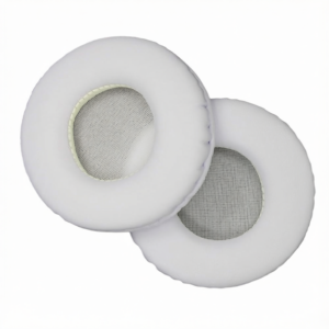 White Memory Foam Ear Pads for Headphones, Soft Replacement Cushions for Comfort and Improved Sound, Fits Most Headphone Models