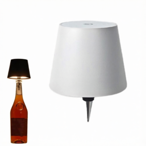 Wireless Bottle Lamp Shade LED with 3 Color Stepless Dimming Rechargeable Touch