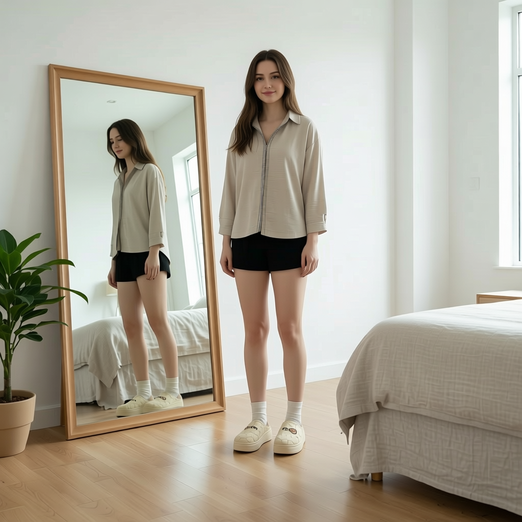 Women's Bear-Patterned Thick Sole Cotton Slippers