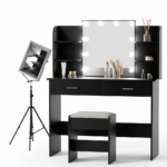 Artiss Dressing Table Set Stool 10 Led Bulbs Dulcea