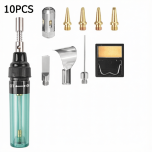 Butane Gas Soldering Iron Cordless Welding Torch Pen Tool Kit + Accessory Set
