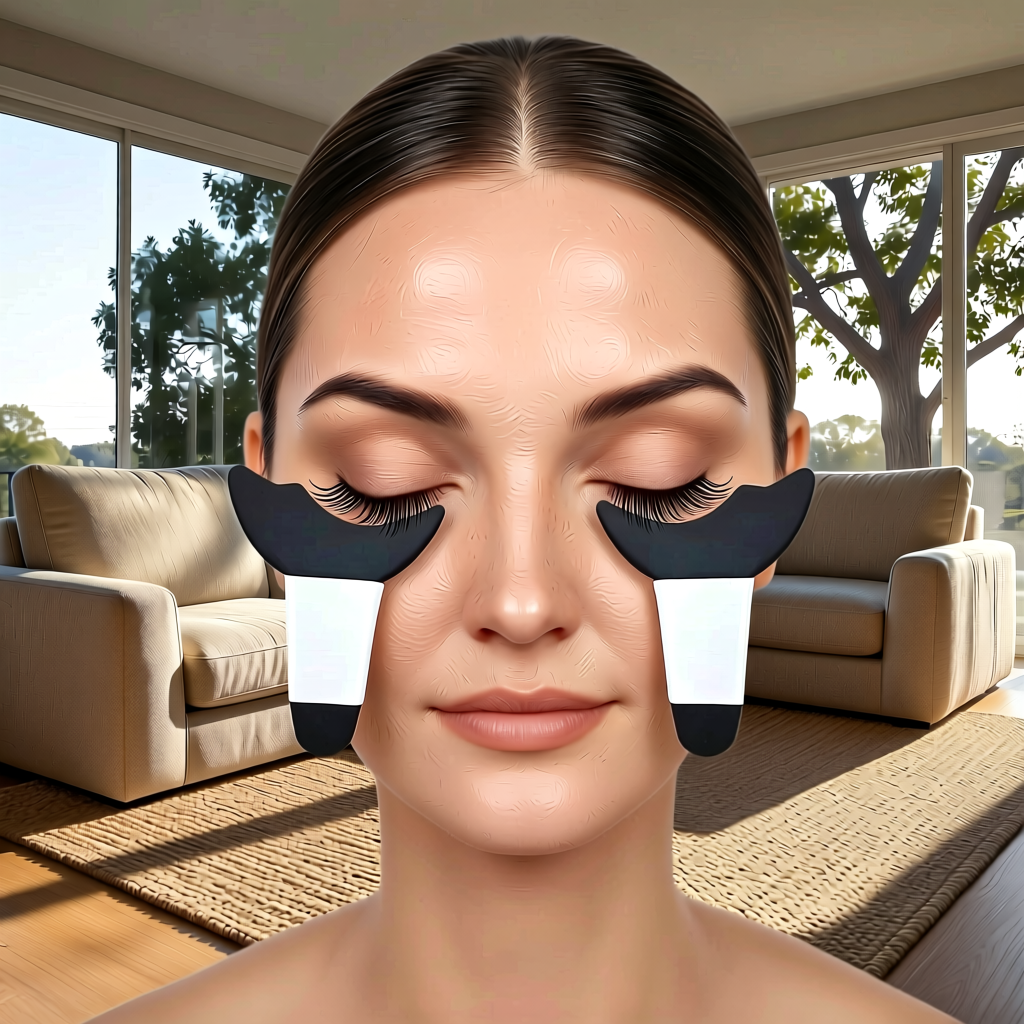 Eye Makeup Aid, Crescent Baffle for Eyeliner, Eyeshadow & Lower Lashes for Beginners—2-Pack—