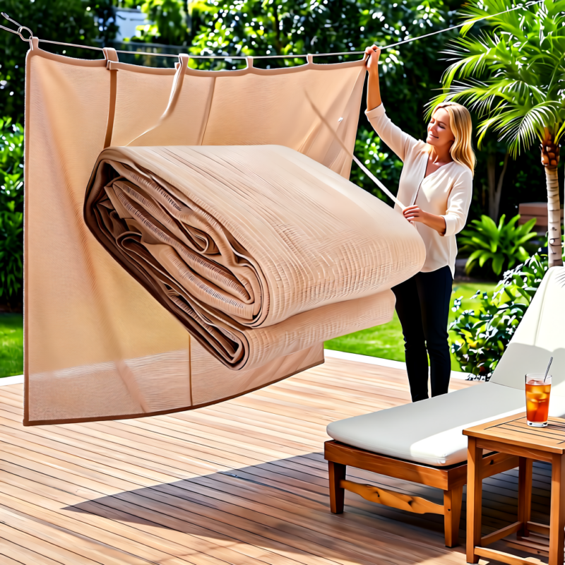 Instahut Shade Sail 4x5m Rectangle 280GSM 98% Shade Cloth
