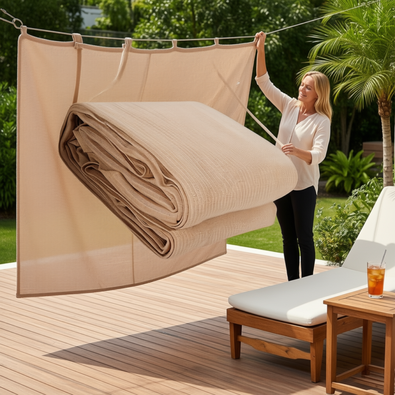 Instahut Shade Sail 4x5m Rectangle 280GSM 98% Shade Cloth