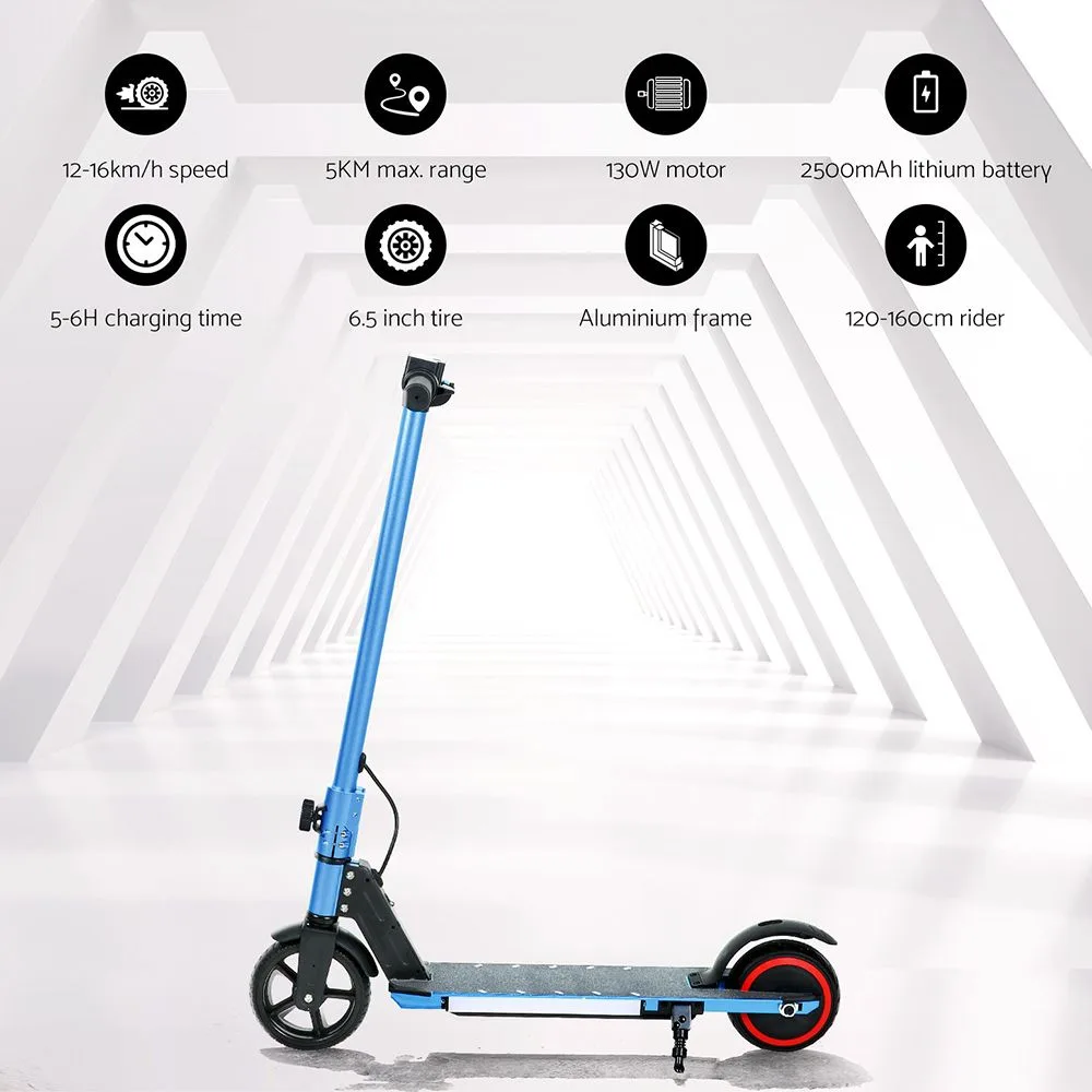 Electric Scooter 130W 16KM/H LED Light Folding Portable Riding Commuter