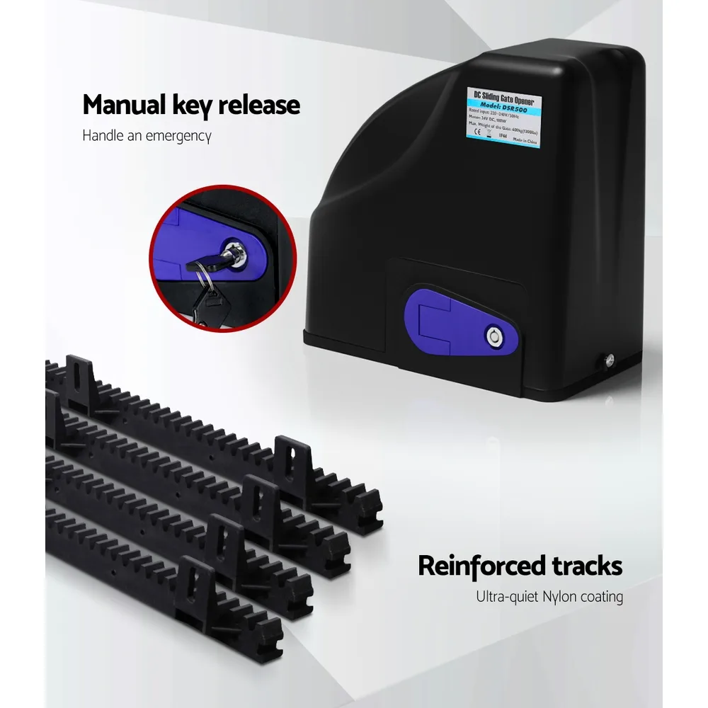 LockMaster Automatic Sliding Gate Opener Kit 4M 600KG