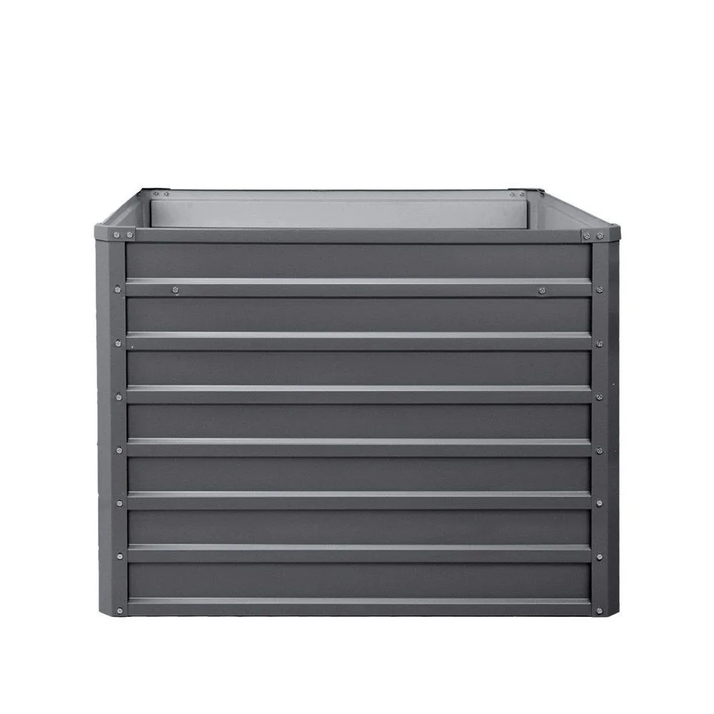 Green Fingers 2x Garden Bed 100x100x77cm Planter Box Raised Container Galvanised
