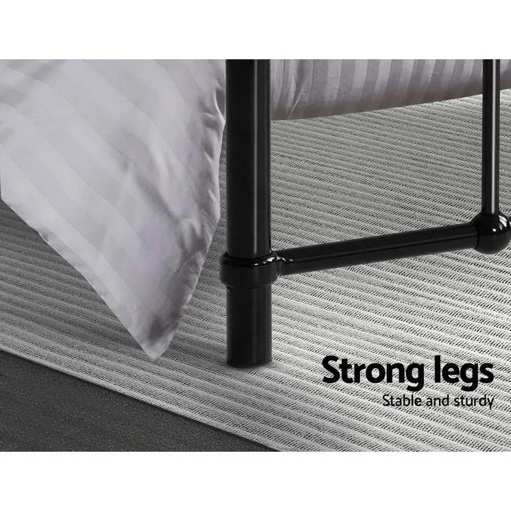 Artiss Bed Frame Metal Bed Frame LEO - Single (Black)