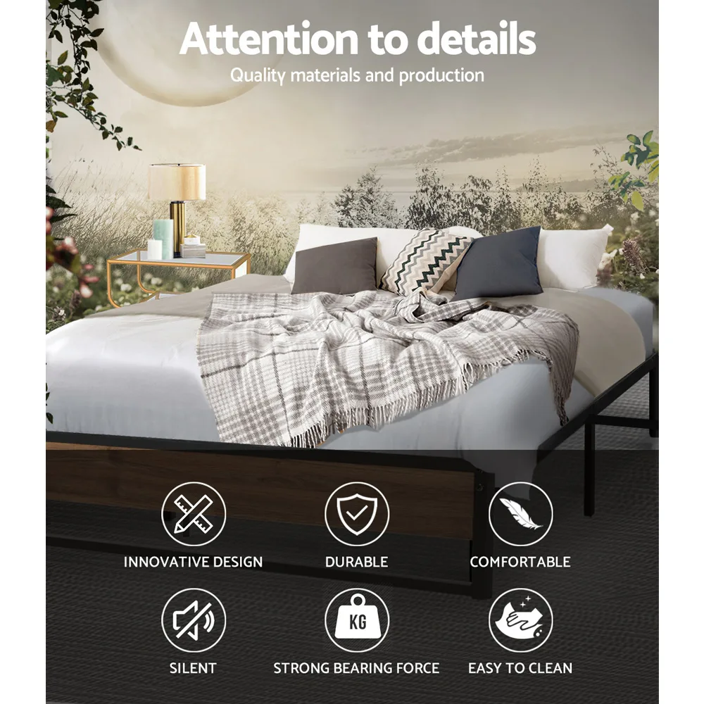 Artiss Bed Frame Metal Bed Frame Bed Base OSLO - Queen