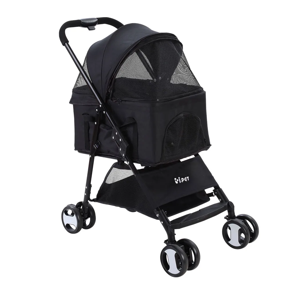 i.Pet Pet Stroller Dog Pram Cat Carrier Travel Large Pushchair Foldable 4 Wheels