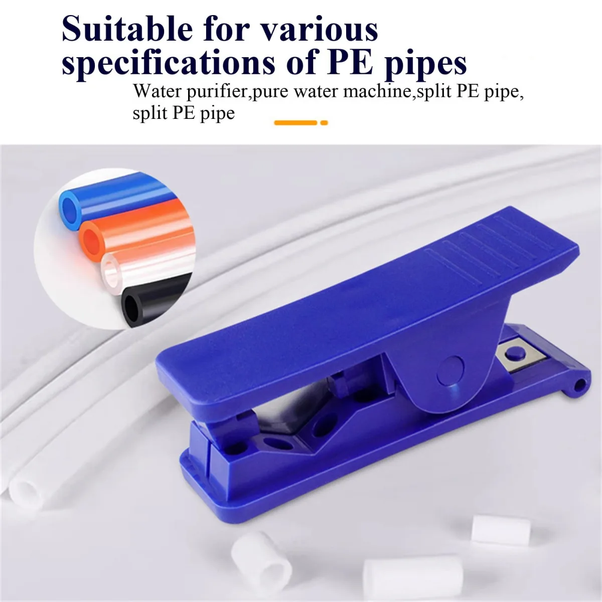 2 Piece Plastic Tubing Cutter, hose tool with comfortable handle for PVC PU nylon tubing, Black, 3.13 x 0.96 x 1.31 inches for tubing up to 0.75 inch