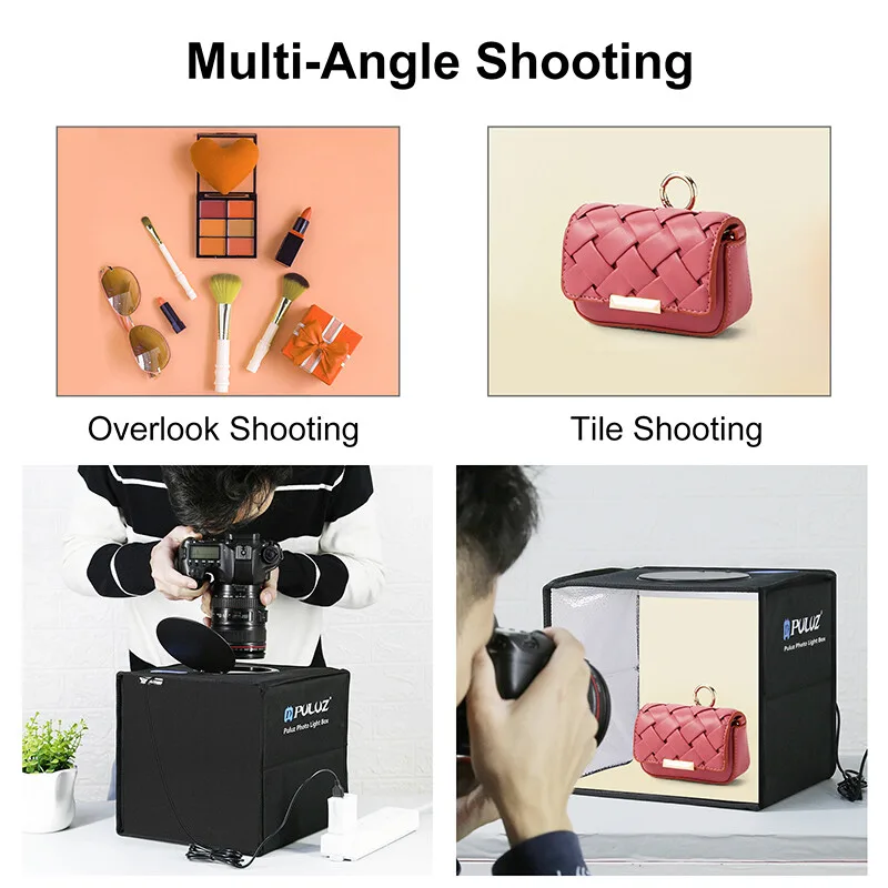40CM Portable Photo Studio LED Light Tent Bar Cube Soft Box Room Photography