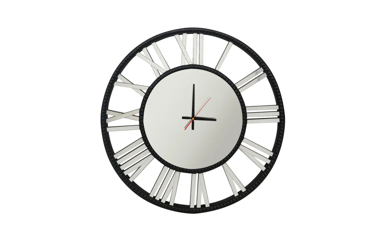 Decorative Beaded Mirrored Clock