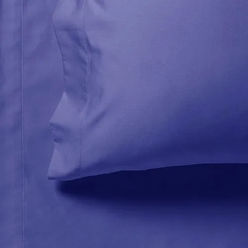 1000TC Ultra Soft Double Size Bed Royal Blue Flat & Fitted Sheet Set