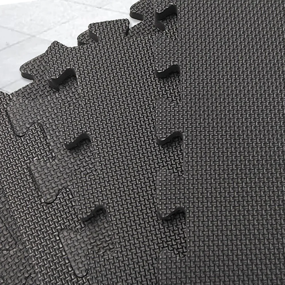 4 Tiles EVA Interlocking Gym Floor Mats – Home Fitness Puzzle Exercise Mat Set