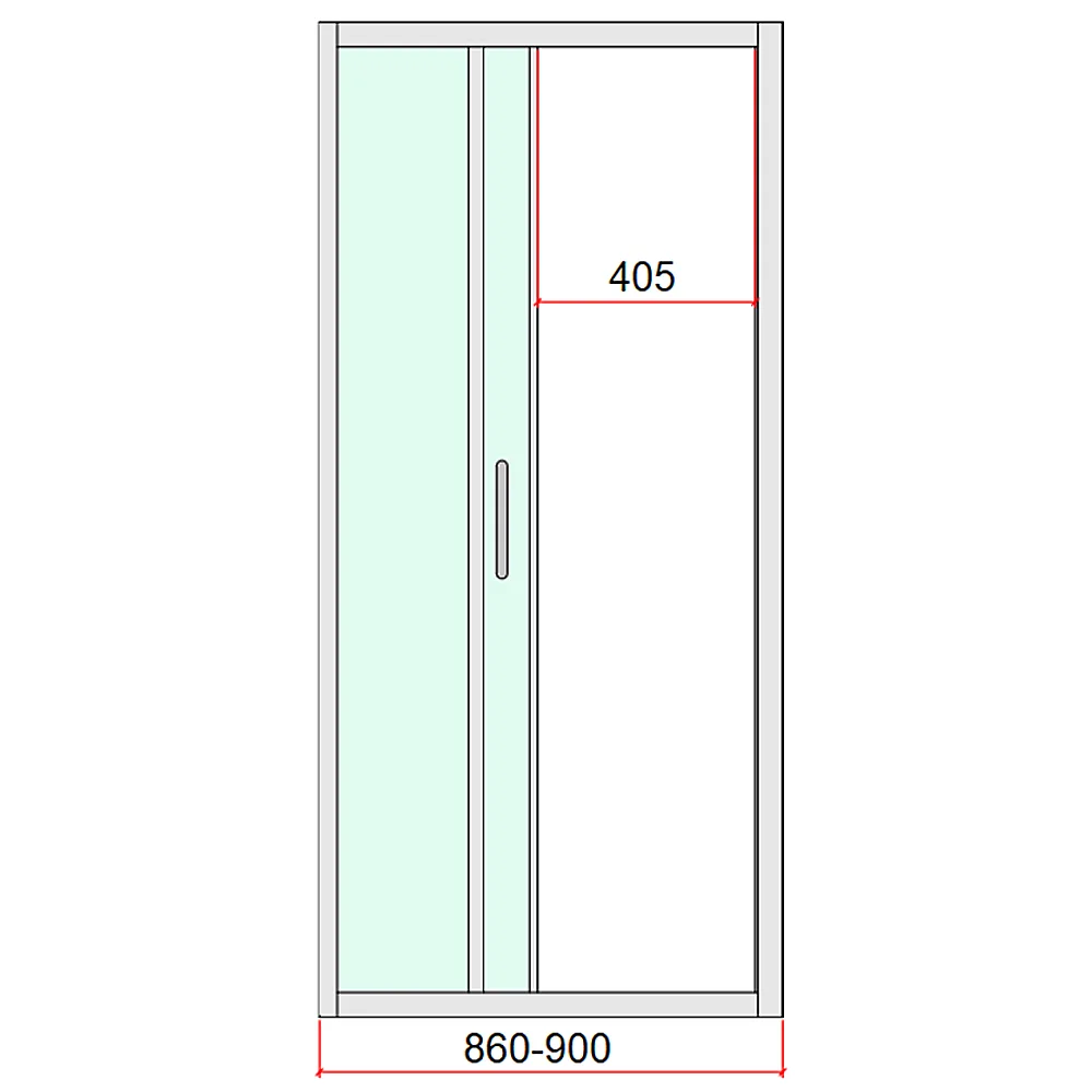 40mm Adjustable Contemporary Corner Sliding Chrome Shower Screen 90x92cm