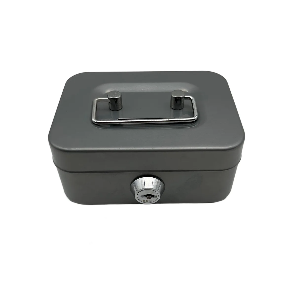 2PCS/ Mini Lockable Cash Box with Handle - Secure Money Storage Box