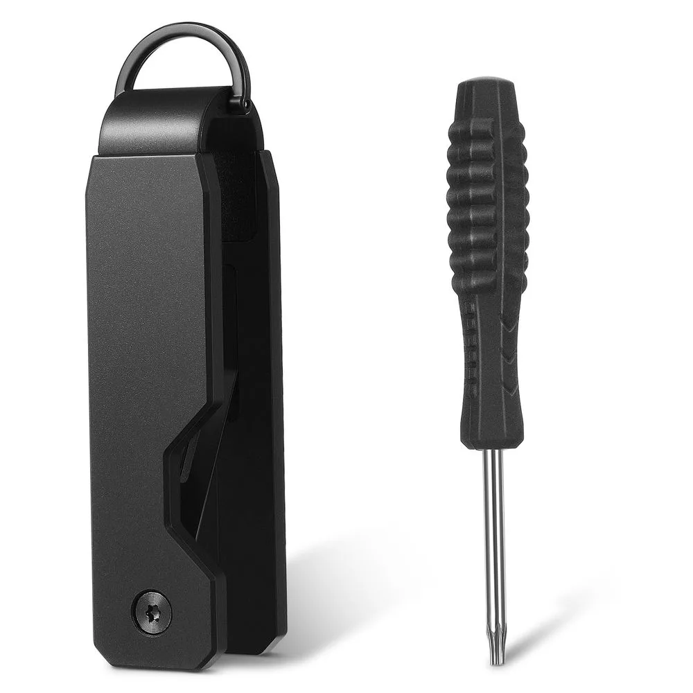 Alloy Keychain Minimalist Black Metal Key Organizer Strong Silent Key Holder
