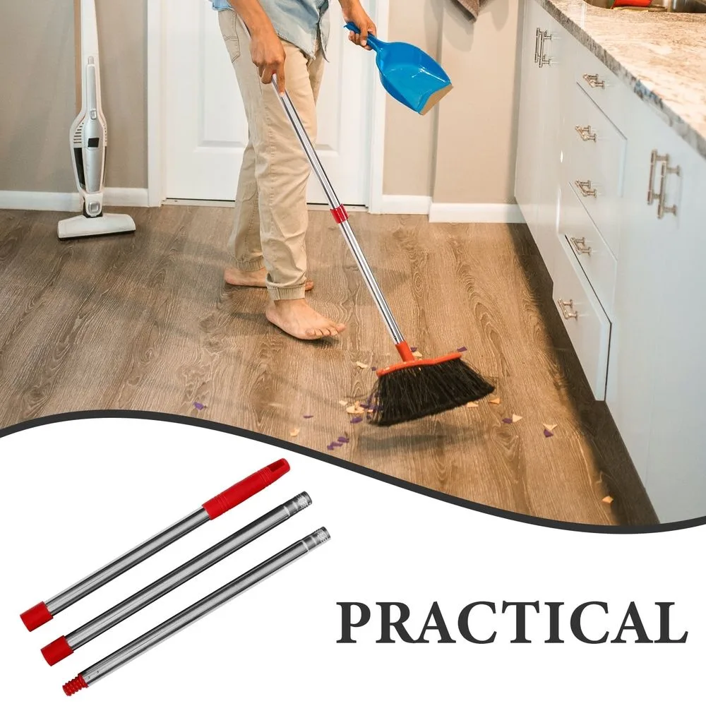 1 Set of Mop Handle Replacement with Three Sections for Mop Handle and Mop Replacement